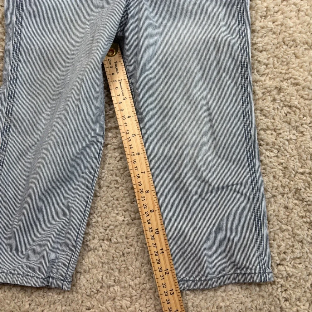 OshKosh B'gosh Overalls Toddler 3T Blue Hickory Stripe Excellent Vestbak‎ Denim